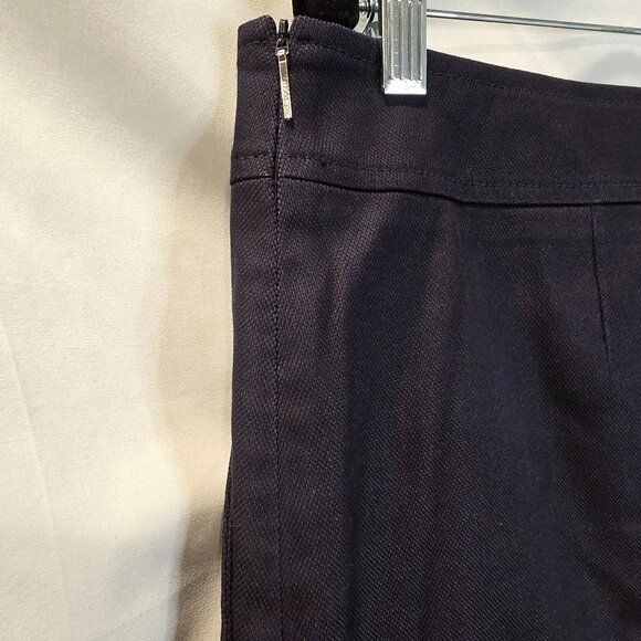 Hugo Boss Skirt Navy Size 12 Short Lined Pockets Zip With Button Accents - Picture 10 of 10
